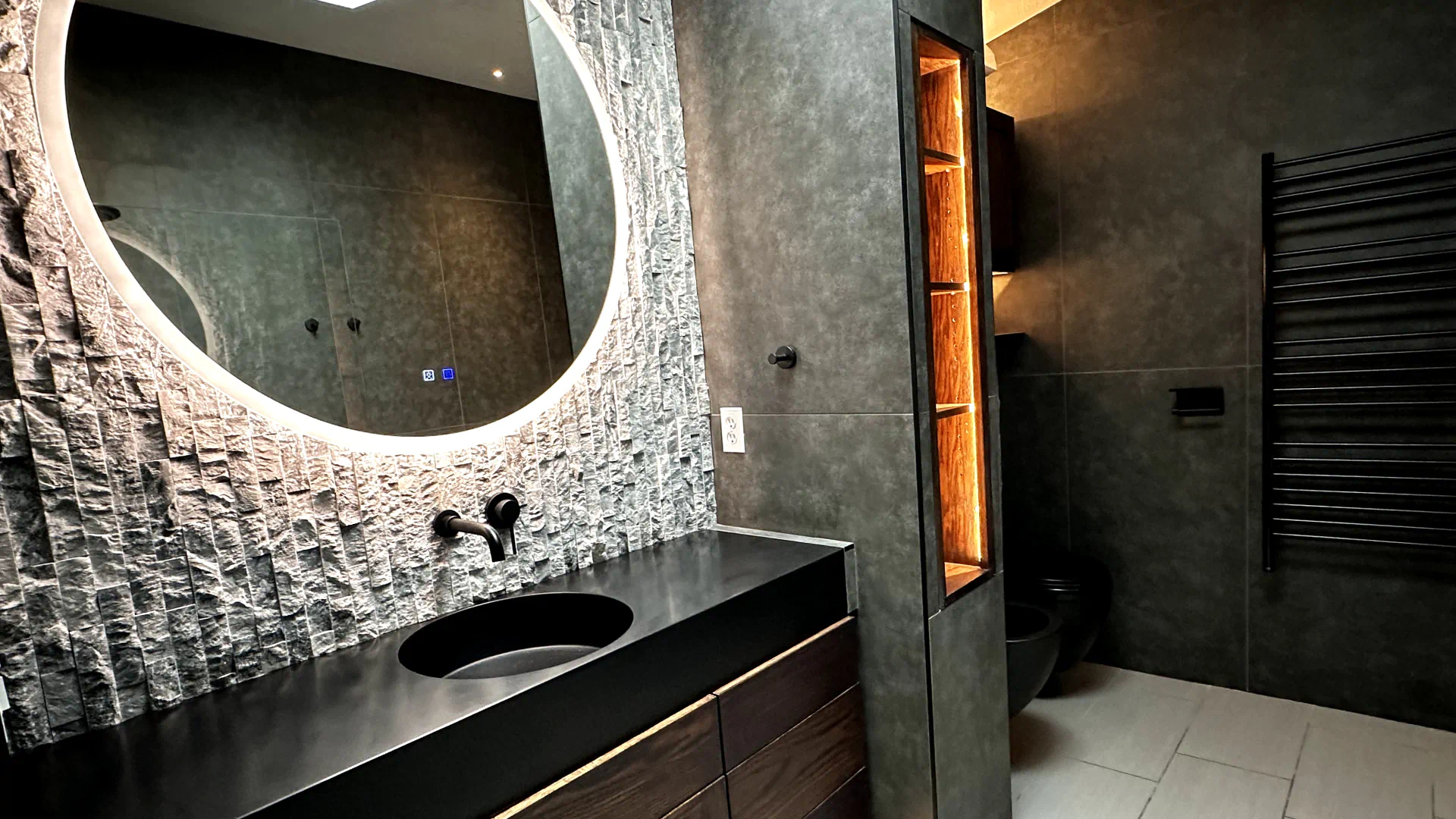 custom tile solution of luxurious bathroom